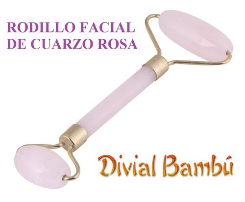 Rodillo Facial Doble Cuarzo Rosa