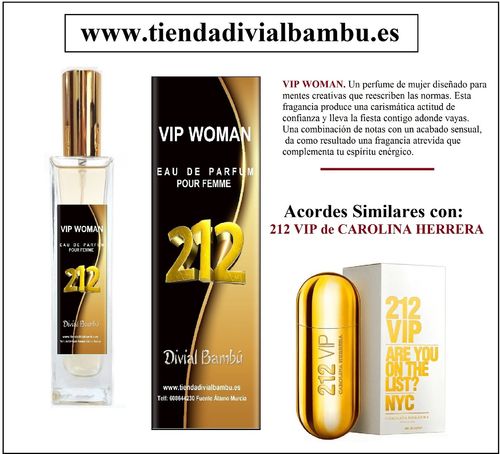 Nº 121 VIP WOMAN perfume mujer 50ml