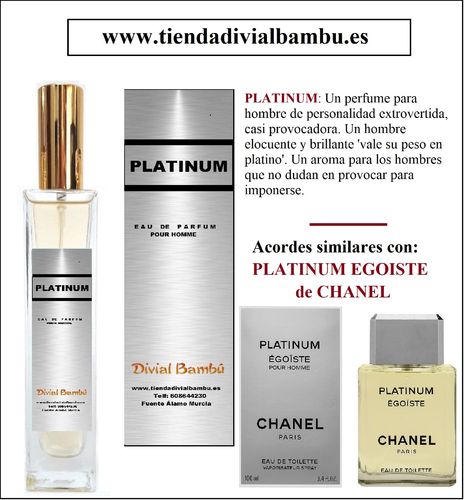 PLATINUM perfume hombre 50ml