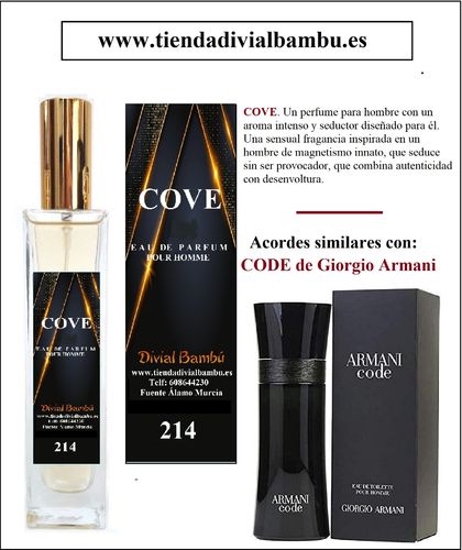 Nº 214 COVE perfume hombre 50ml