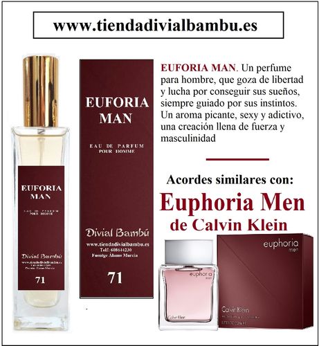 Nº 71 EUFORIA MAN perfume hombre 50ml
