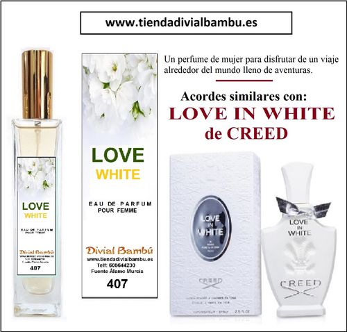Nº 407 LOVE WHITE perfume mujer 50ml