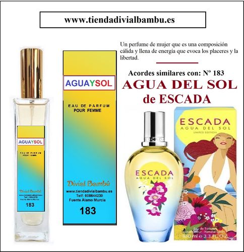 Nº 183 AGUAYSOL perfume Mujer 50ml