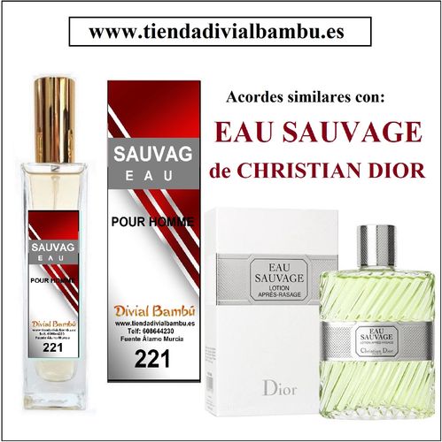 Nº 221 EAU SAUVAG perfume hombre 50ml