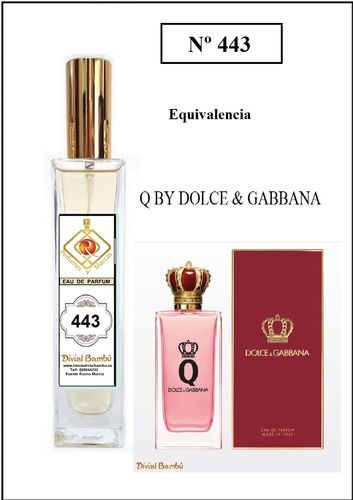 Nº 443 Contratipo de:  Q BY DOLCE & GABBANA  perfume mujer 50ml