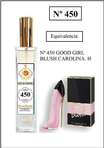 Contratipo de Nº 450 GOOD GIRL BLUSH CAROLINA. H. perfume mujer 50ml