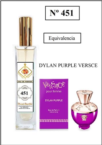 Contratipo de Nº 451 DYLAN PURPLE VERSCE perfume mujer 50ml